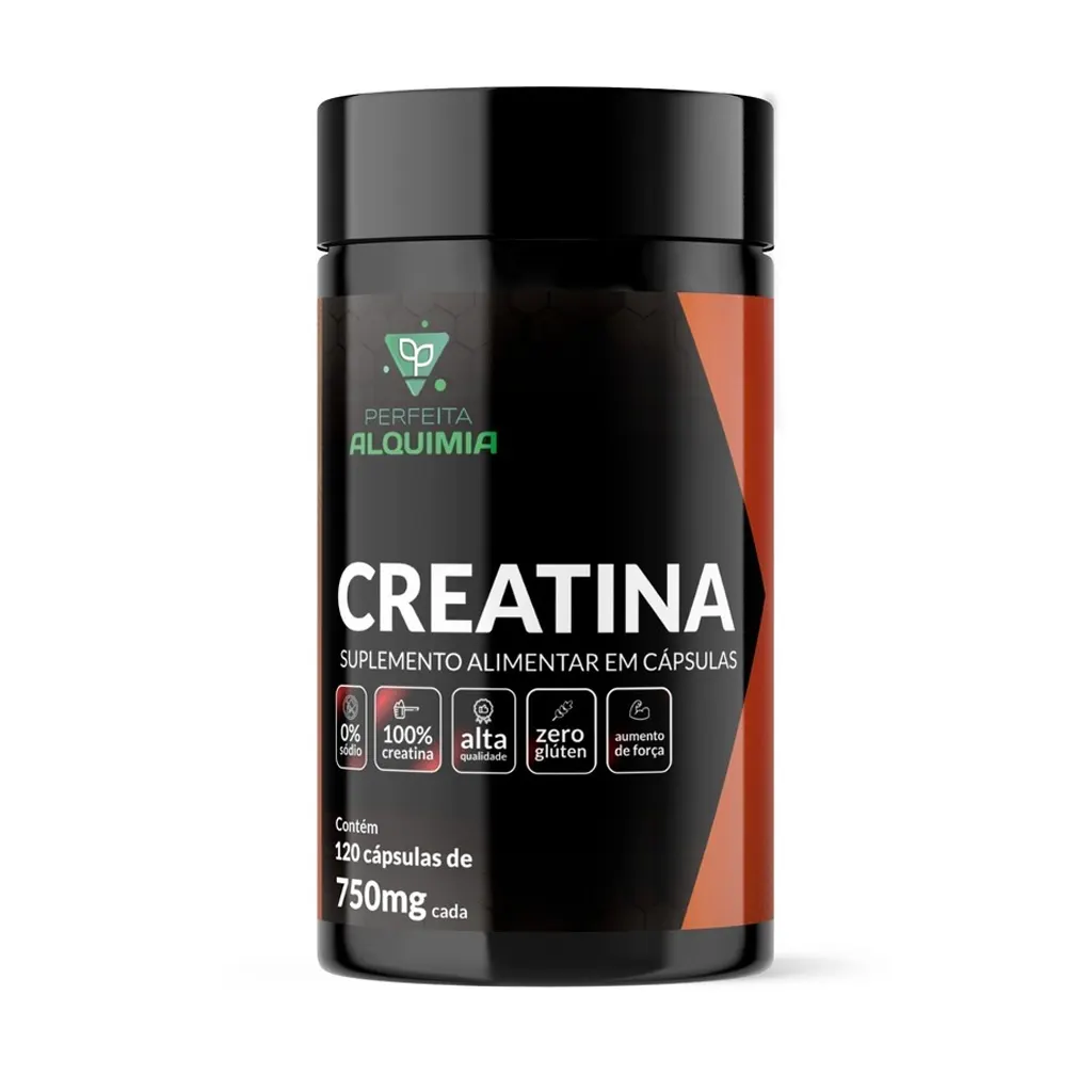 Creatina 750 mg 120 cápsulas Perfeita Alquimia