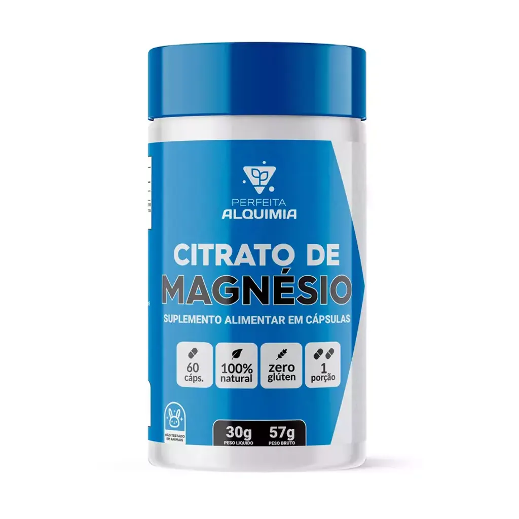 Citrato De Magnésio 500 mg 60 cápsulas Perfeita Alquimia