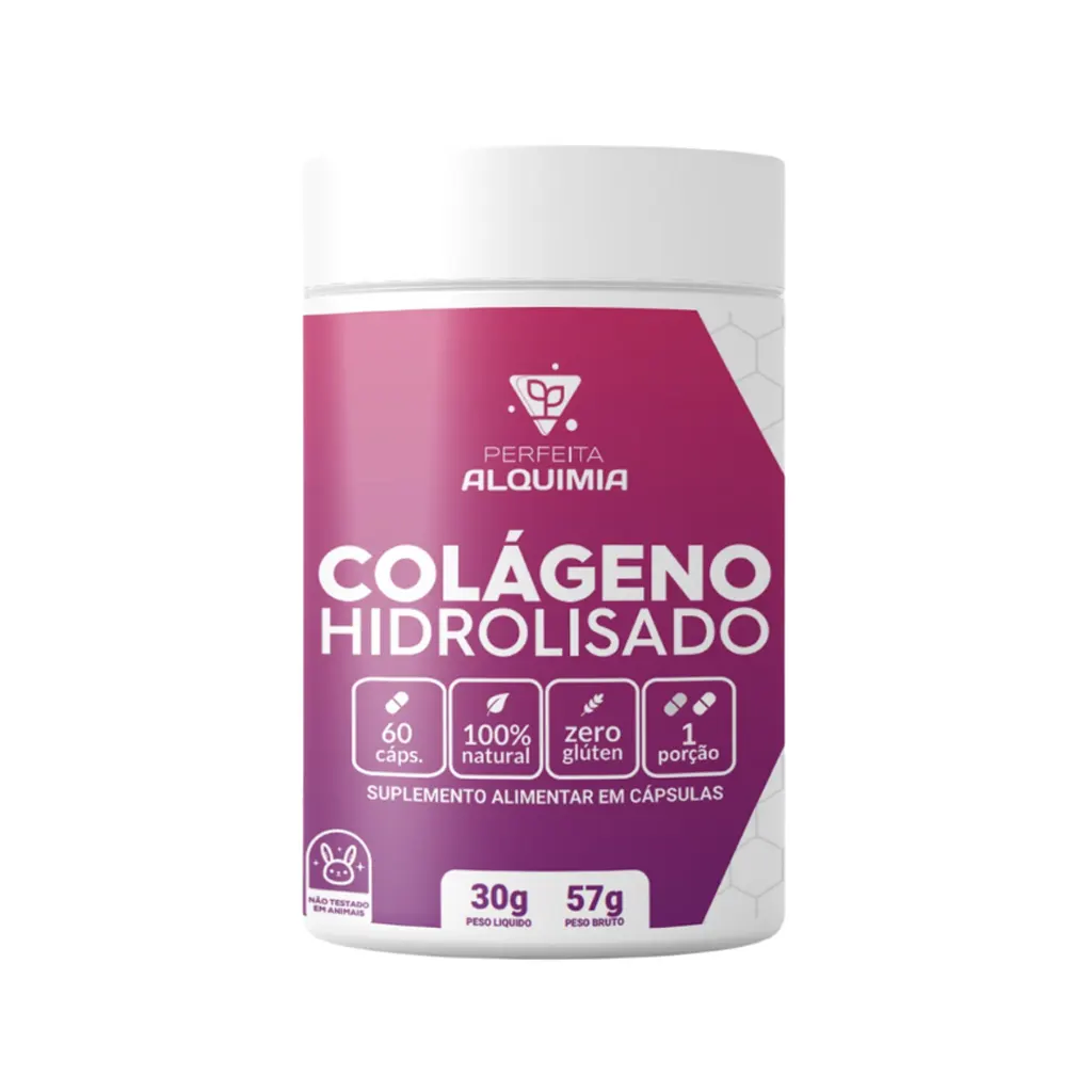 Colágeno Hidrolisado 700 mg 60 cápsulas Perfeita Alquimia