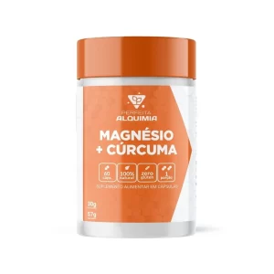 Magnésio E Cúrcuma 500 mg Com 60 cápsulas Perfeita Alquimia