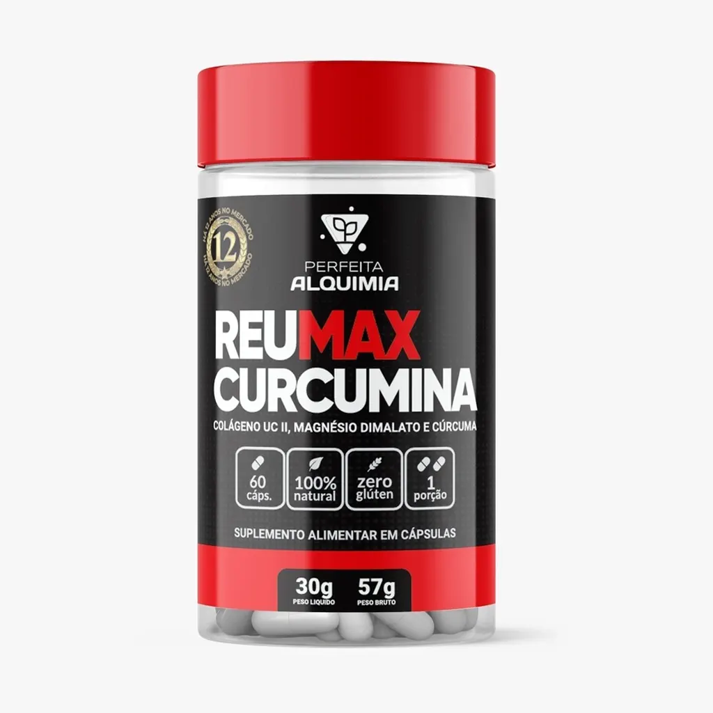 Reumax Curcumina 500 mg 60 cápsulas Perfeita Alquimia