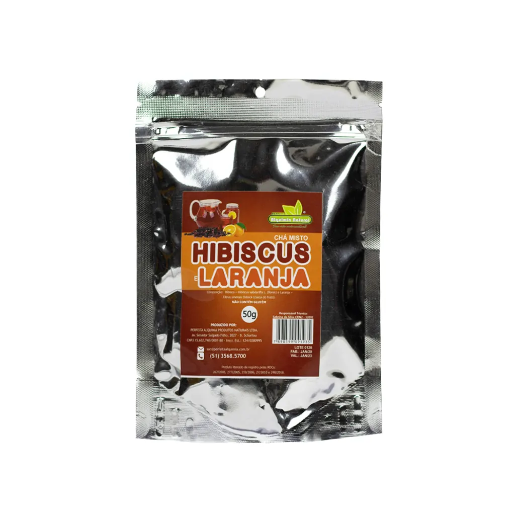 Chá Hibiscus Com Laranja 50 g Perfeita Alquimia
