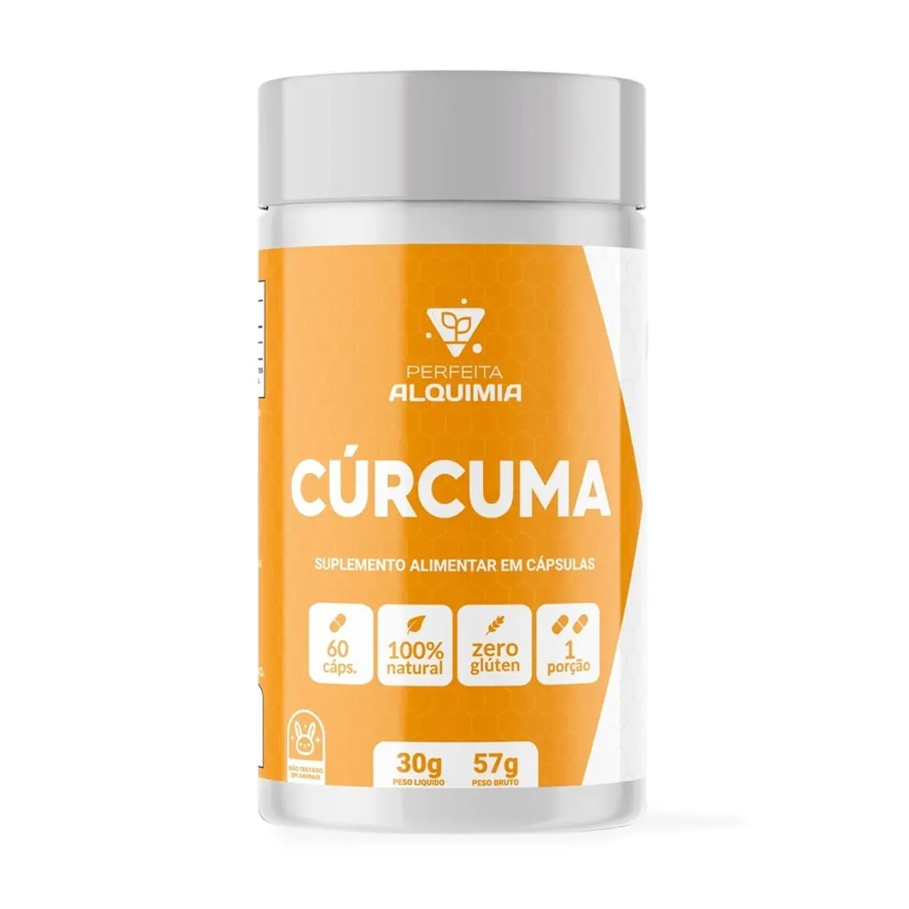 Cúrcuma 500 mg Com 60 cápsulas Perfeita Alquimia