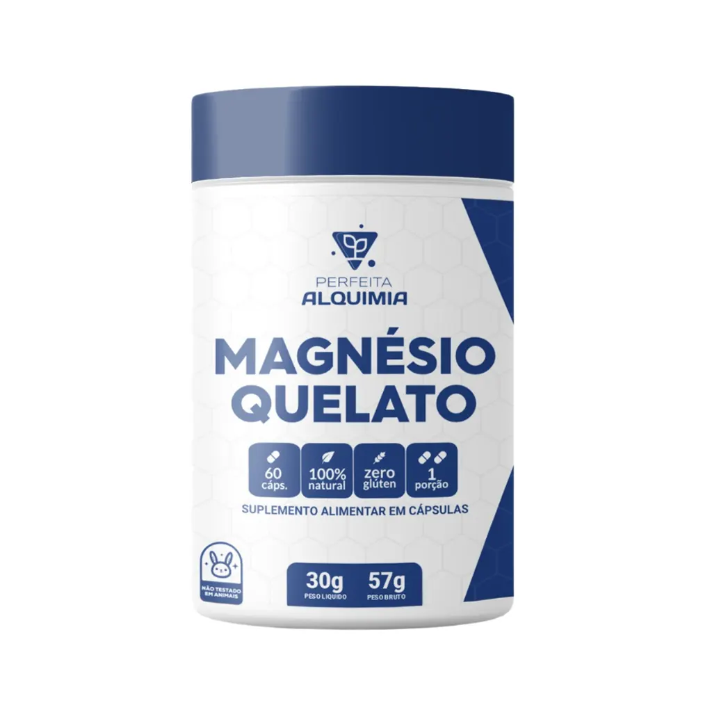 Magnésio Quelato 500 mg 60 cápsulas Perfeita Alquimia