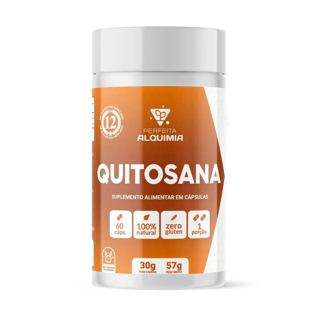 Quitosana 420 mg Com 60 cápsulas Perfeita Alquimia