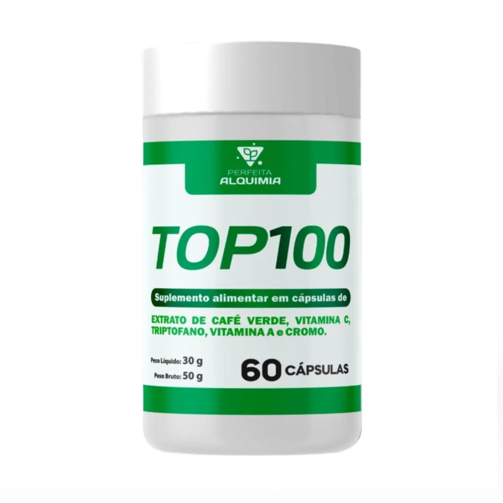 Top 100 60 cápsulas 500 mg Perfeita Alquimia